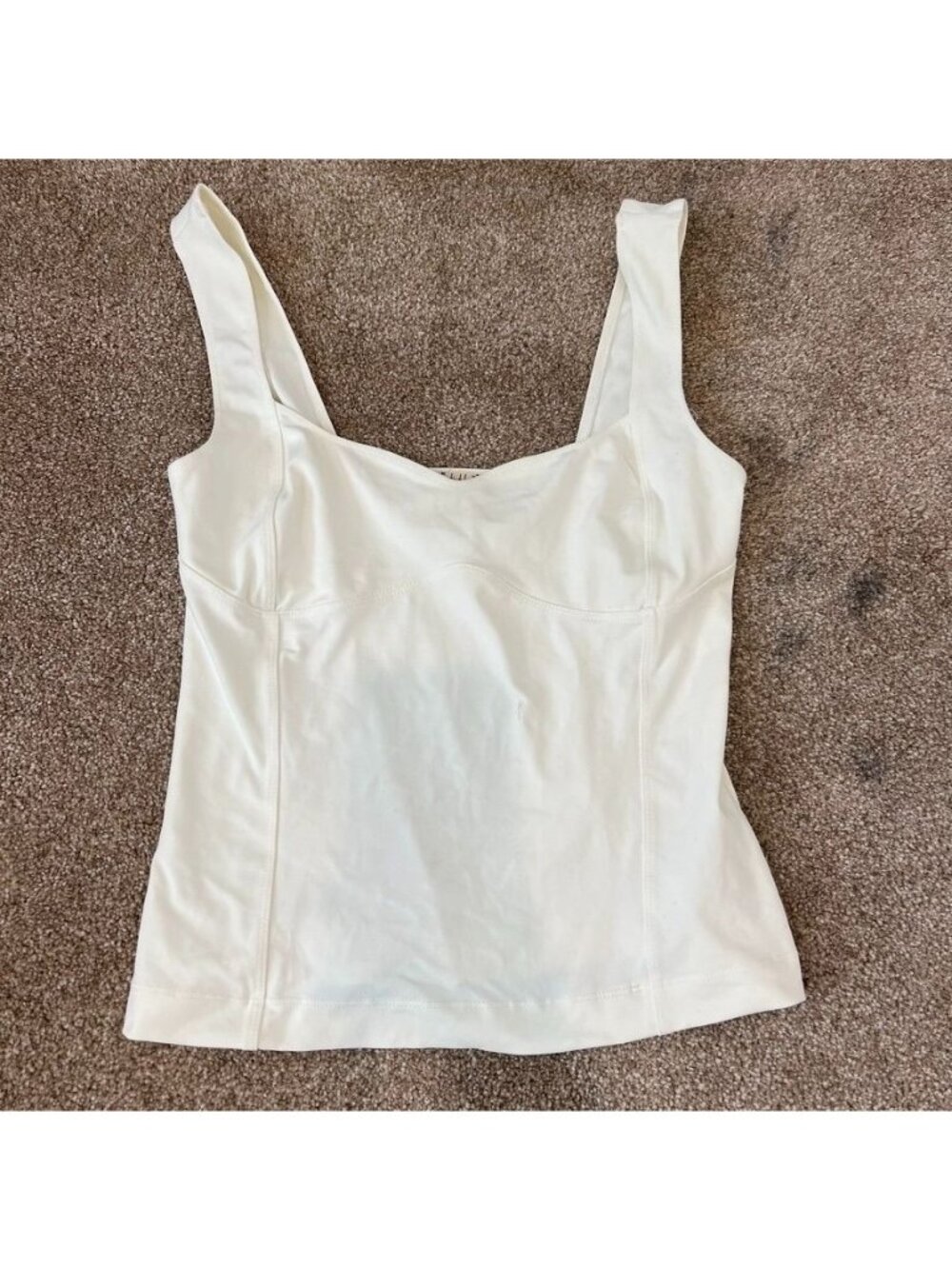Free People Intimately Sweetheart Neckline White Tank Size Small NWOT